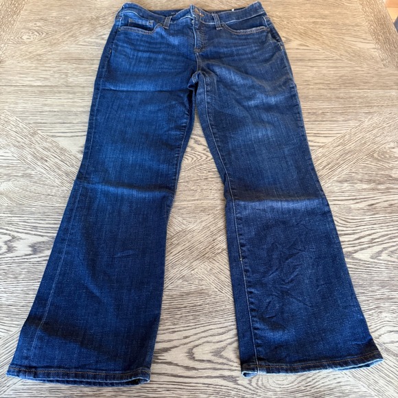Chico's Denim - Chicos So Slimming Girlfriend Kick Flare Jeans Dark Wash Blue Denim Size 0 / 4